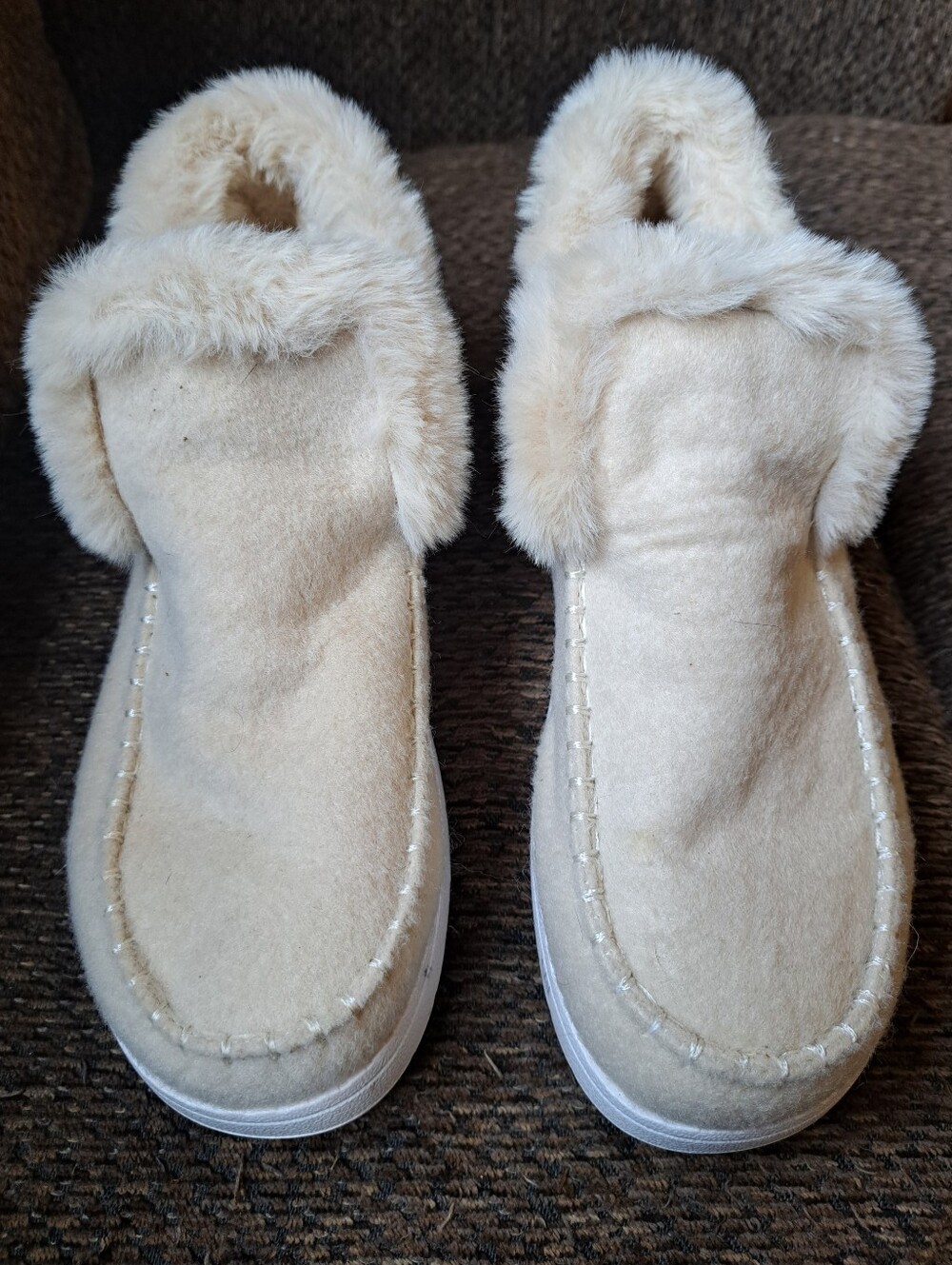 Faux Suade Ankle Boot Slippers